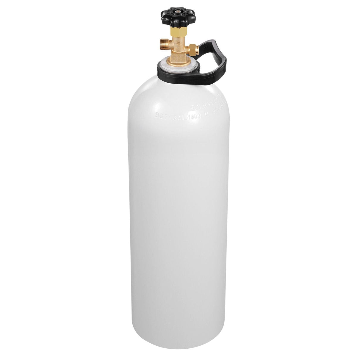 CO2 Tank, 20 lbs New Aluminum Alloy Cylinder, CO2 Air Tank with Light Spray Coating, CGA320 Valve, Handle & Purple Copper Siphon, DOT Approved Cylinder for Draft Beer Dispensing and Soda Maker