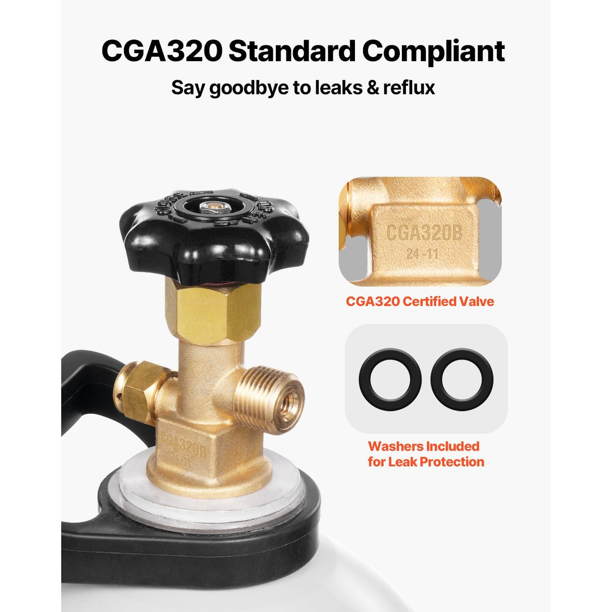 CO2 Tank, 20 lbs New Aluminum Alloy Cylinder, CO2 Air Tank with Spray Coating, CGA320 Valve, Handle & Adjustable Pressure, DOT & TC Approved Cylinder for Draft Beer Dispensing and Soda Maker