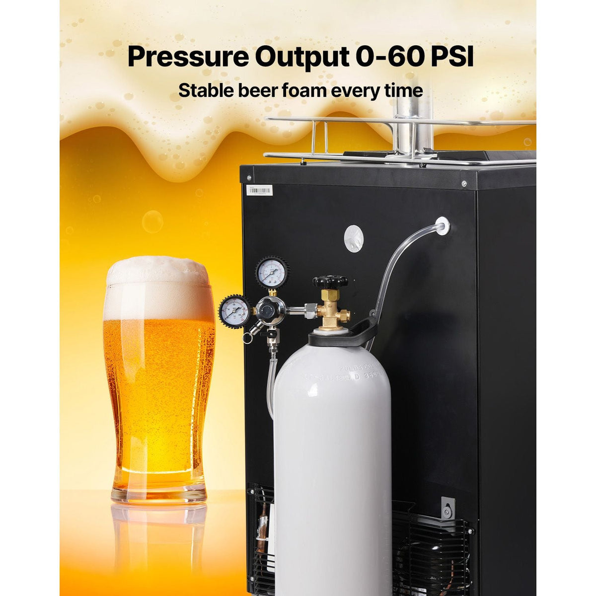 CO2 Tank, 20 lbs New Aluminum Alloy Cylinder, CO2 Air Tank with Spray Coating, CGA320 Valve, Handle & Adjustable Pressure, DOT & TC Approved Cylinder for Draft Beer Dispensing and Soda Maker