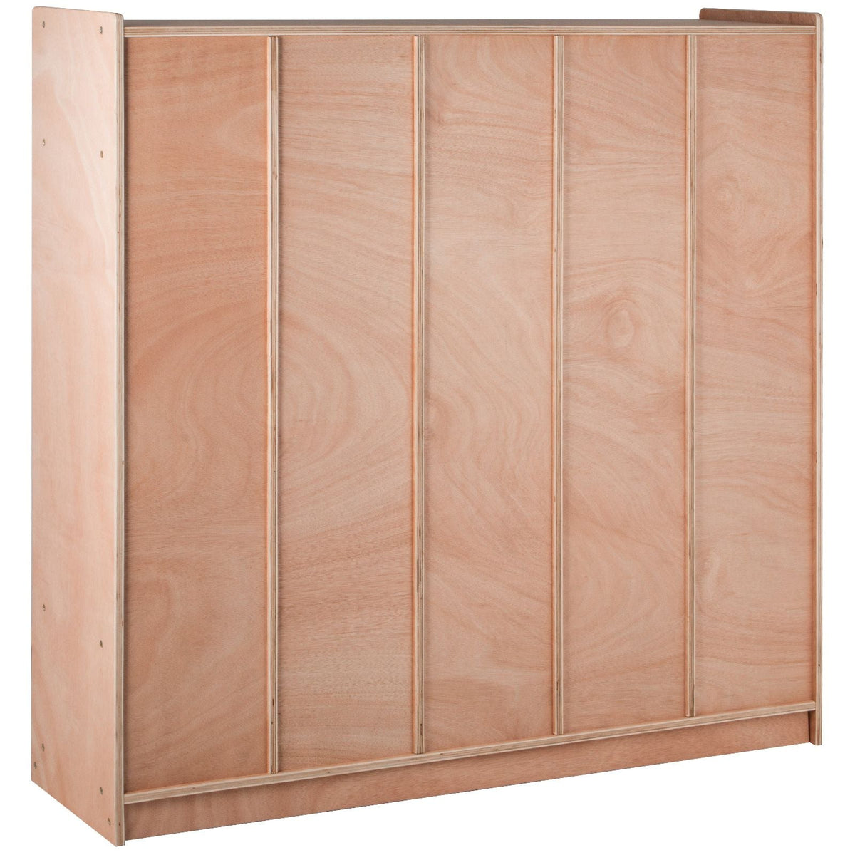 Coat Locker, 5-Section Daycare Cubby Coat Rack 48×13×48 inch, Classroom Coat Locker and Backpack Hanger, with 5 Hooks and Storage Boxes, for Kindergarten & School, Natural