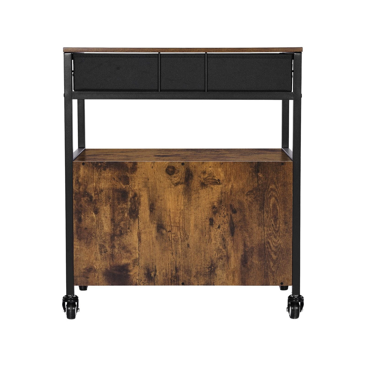 Coffee Bar Cabinet, 24 Inch Farmhouse Coffee Bar Cabinet with Storage, Movable Coffee Bar Table with Wheels & Mesh Door, Sideboard Buffet Cabinet for Kitchen, Entryway