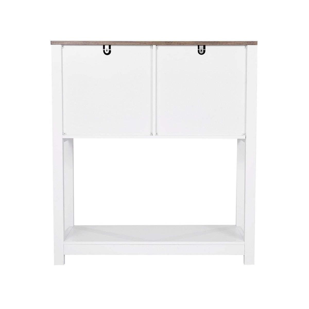 Coffee Bar Cabinet, 31.5 x 13.8 x 34.6 in Farmhouse Coffee Bar Cabinet with 3-Tier Storage, Coffee Bar Table with Magnet Doors, Farmhouse Sideboard Buffet Cabinet for Living Room, Entryway