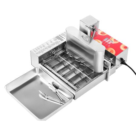 Commercial Automatic Donuts Machine, 6 Rows Donuts Making Equipment, 360 pcs/hour Electric High Power Doughnut Maker, Stainless Steel Frying Auto Fryer, with Intelligent Control