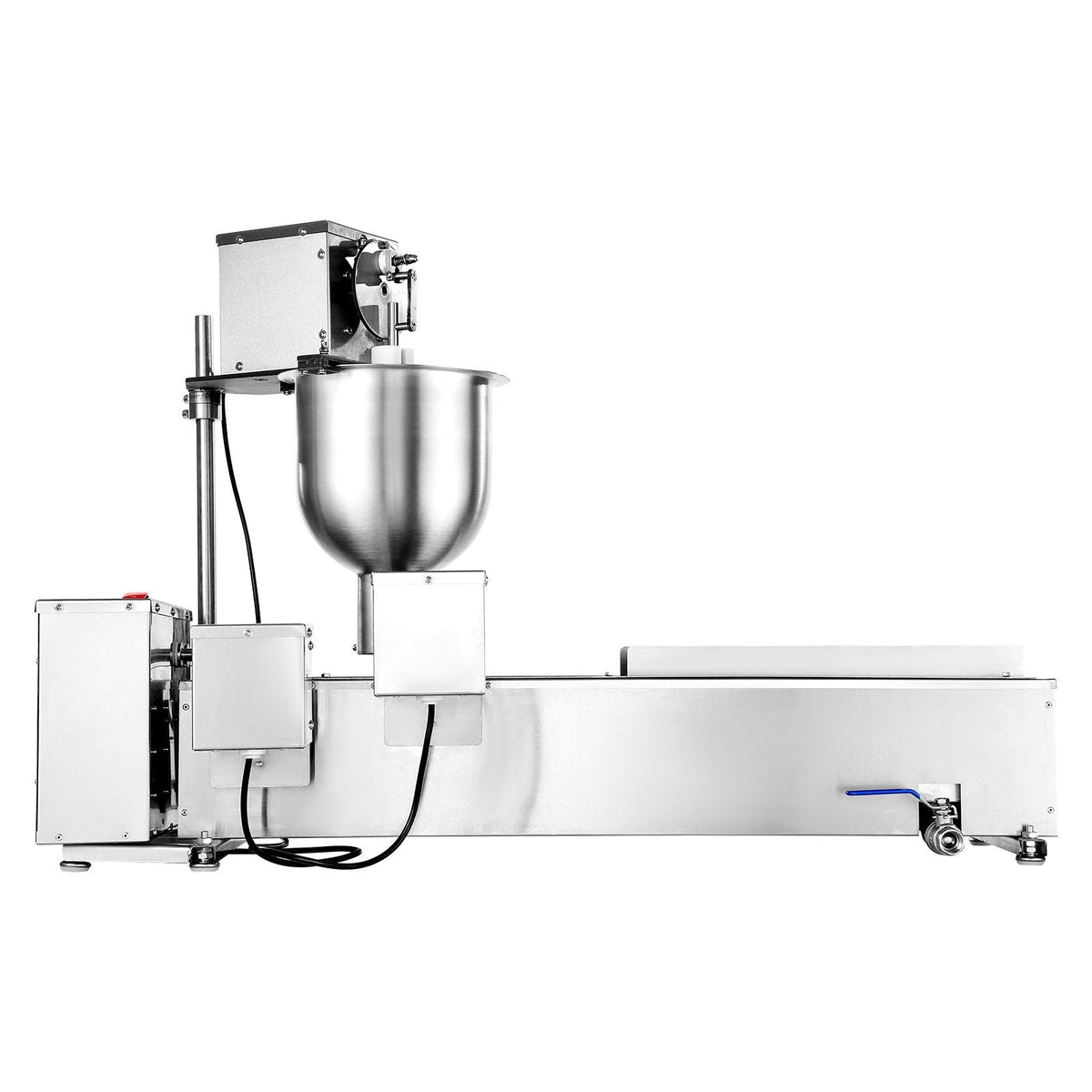 Commercial Automatic Donuts Machine, Single Row Donuts Making Equipment, 90 pcs/hour Electric High Power Doughnut Maker, Stainless Steel Frying Auto Fryer, with 3 Size Molds, Auto Counting