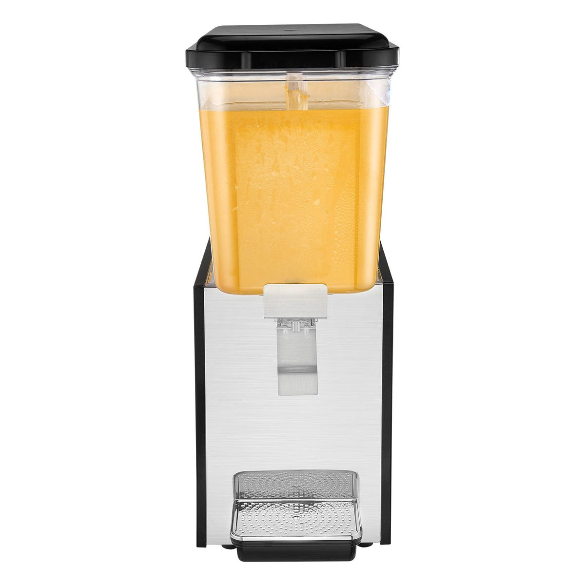 Commercial Beverage Dispenser, 18 L / 19 QT Juice Dispenser, 300W 304 Stainless Steel Food Grade Ice Tea Drink Machine with 45 Fahrenheit -54 Fahrenheit Cooling Temperature
