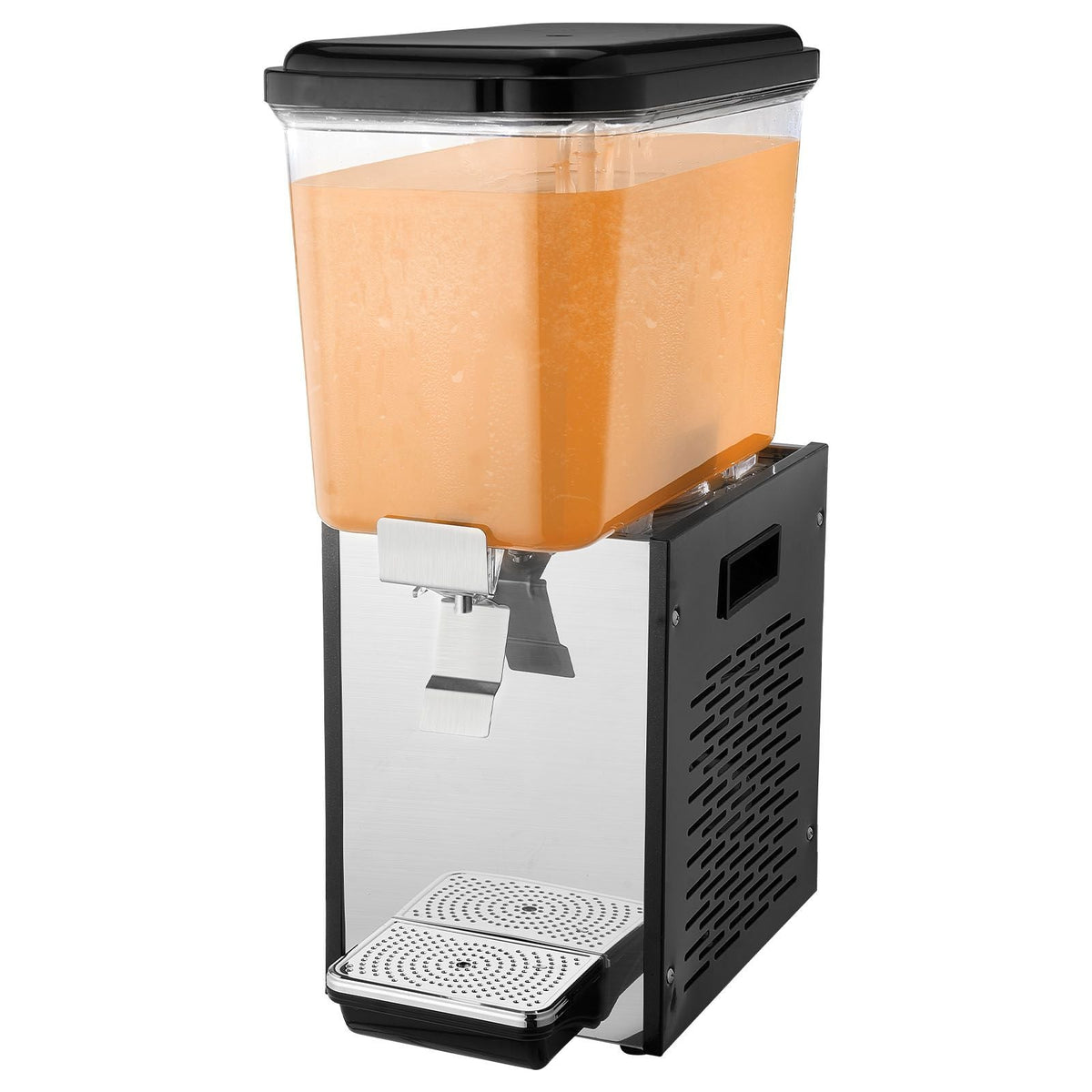 Commercial Beverage Dispenser, 18 L / 19 QT Juice Dispenser, 300W 304 Stainless Steel Food Grade Ice Tea Drink Machine with 45 Fahrenheit -54 Fahrenheit Cooling Temperature