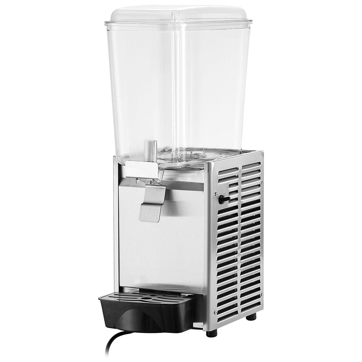 Commercial Beverage Dispenser, 20.4 Qt 18L Single Tank Ice Tea Drink Machine, 325W 304 Stainless Steel Juice Dispenser with 41-53.6 F Thermostat Controller, for Cold Drink Restaurant Hotel Party
