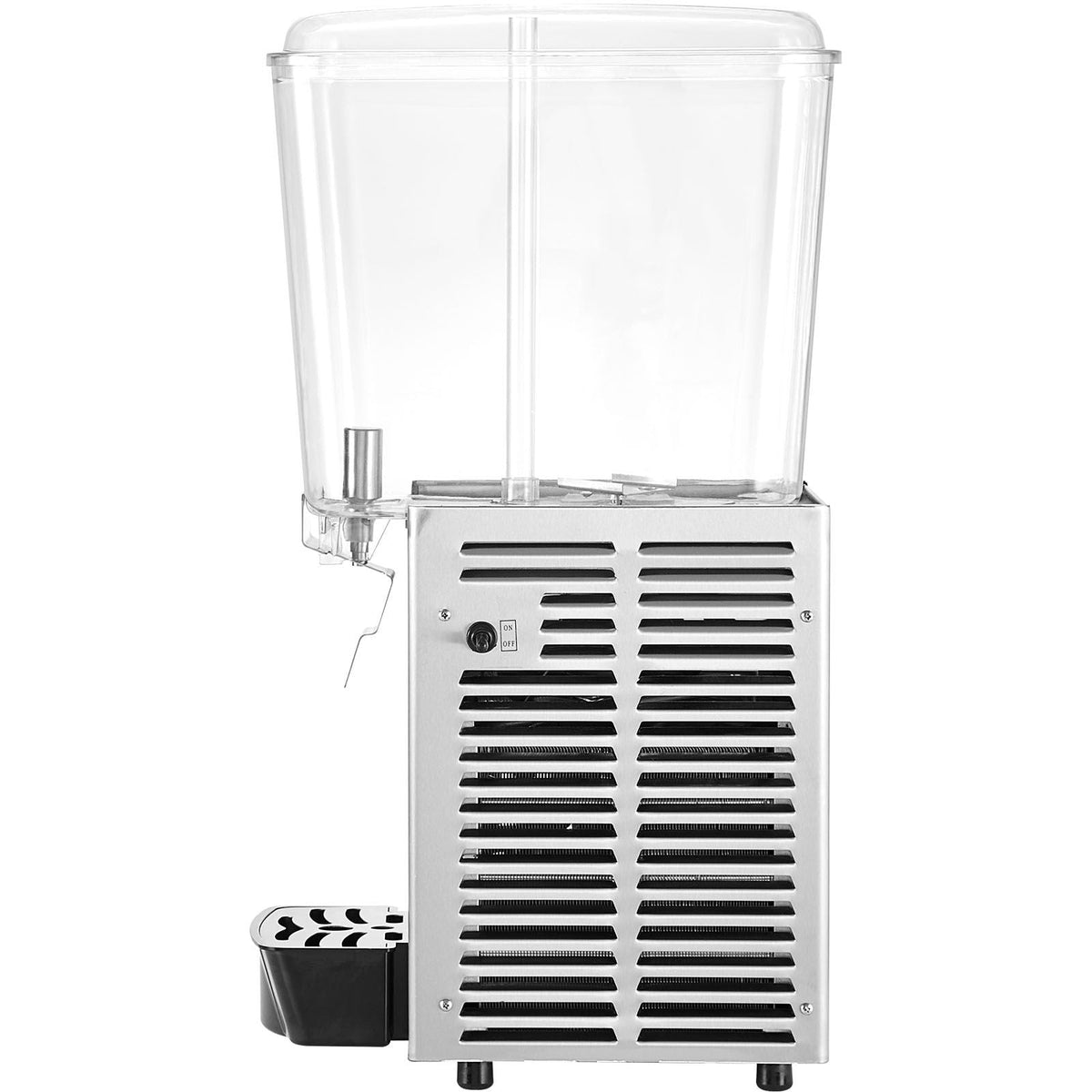 Commercial Beverage Dispenser, 20.4 Qt 18L Single Tank Ice Tea Drink Machine, 325W 304 Stainless Steel Juice Dispenser with 41-53.6 F Thermostat Controller, for Cold Drink Restaurant Hotel Party