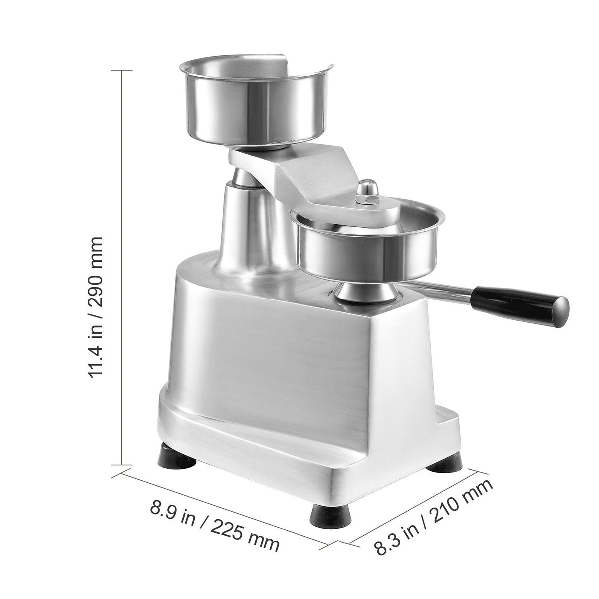 Commercial Burger Patty Maker, 100mm/4inch Hamburger Beef Patty Maker, Heavy Duty Food-Grade Stainless Steel Bowl Burger Press Machine, Kitchen Meat Forming Processor with 1000 Pcs Patty Papers