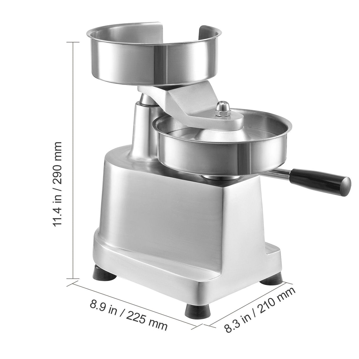 Commercial Burger Patty Maker, 150mm/6inch Hamburger Beef Patty Maker, Heavy Duty Food-Grade Stainless Steel Bowl Burger Press Machine, Kitchen Meat Forming Processor with 1000 Pcs Patty Papers