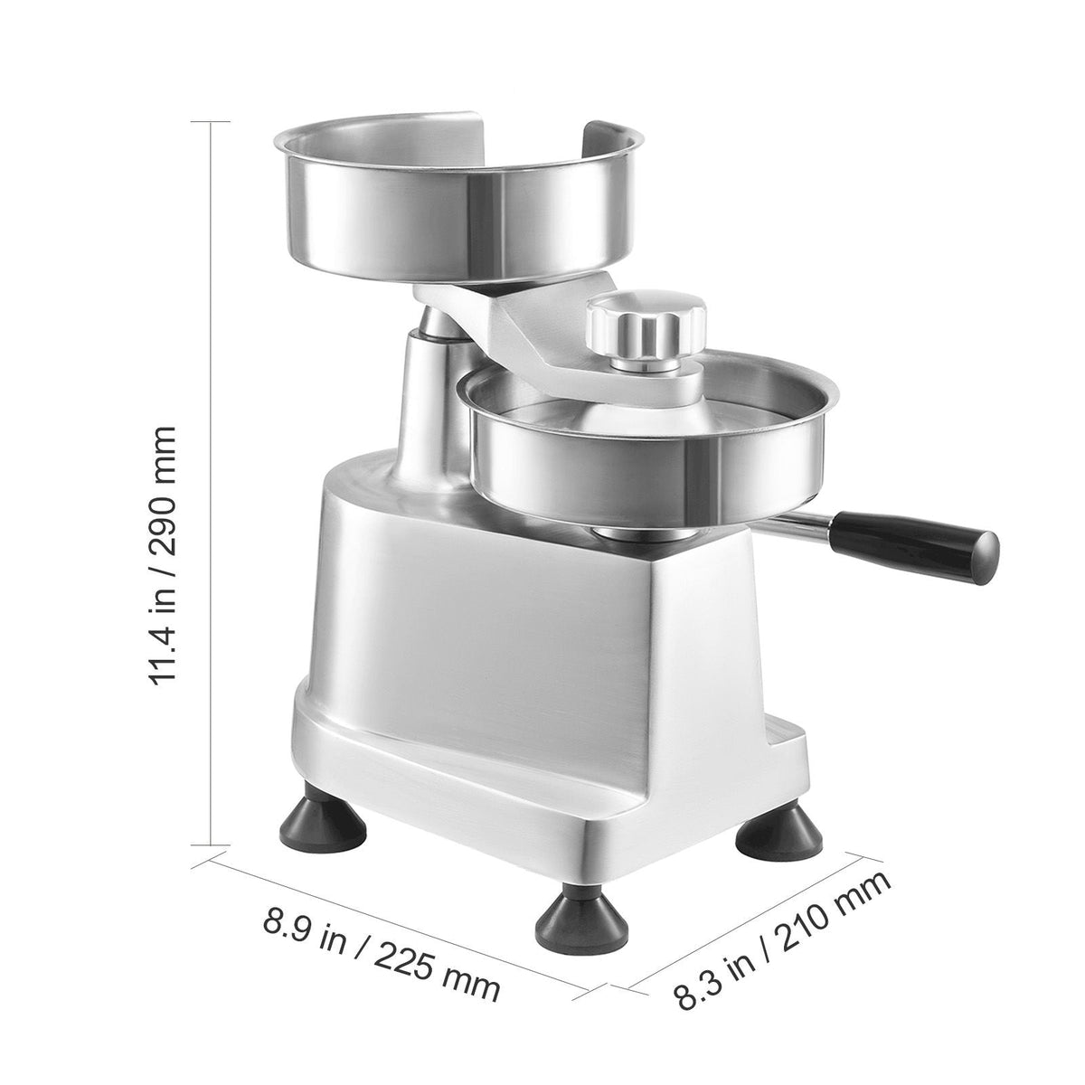 Commercial Burger Patty Maker, Hamburger Beef Patty Maker with 3 Convertible Mold(4/5/6-inch), Heavy Duty Stainless Steel Burger Press Machine, Meat Forming Processor with 1500 Pcs Patty Papers