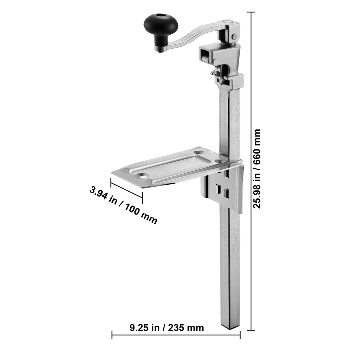 Commercial Can Opener, Heavy-Duty Manual Tabletop Cans Opener for Cans Up to 11.8 in Height, Height-Adjustable Professional Can Openers Fixed with Screws, for Restaurant, Hotel, and Food Store