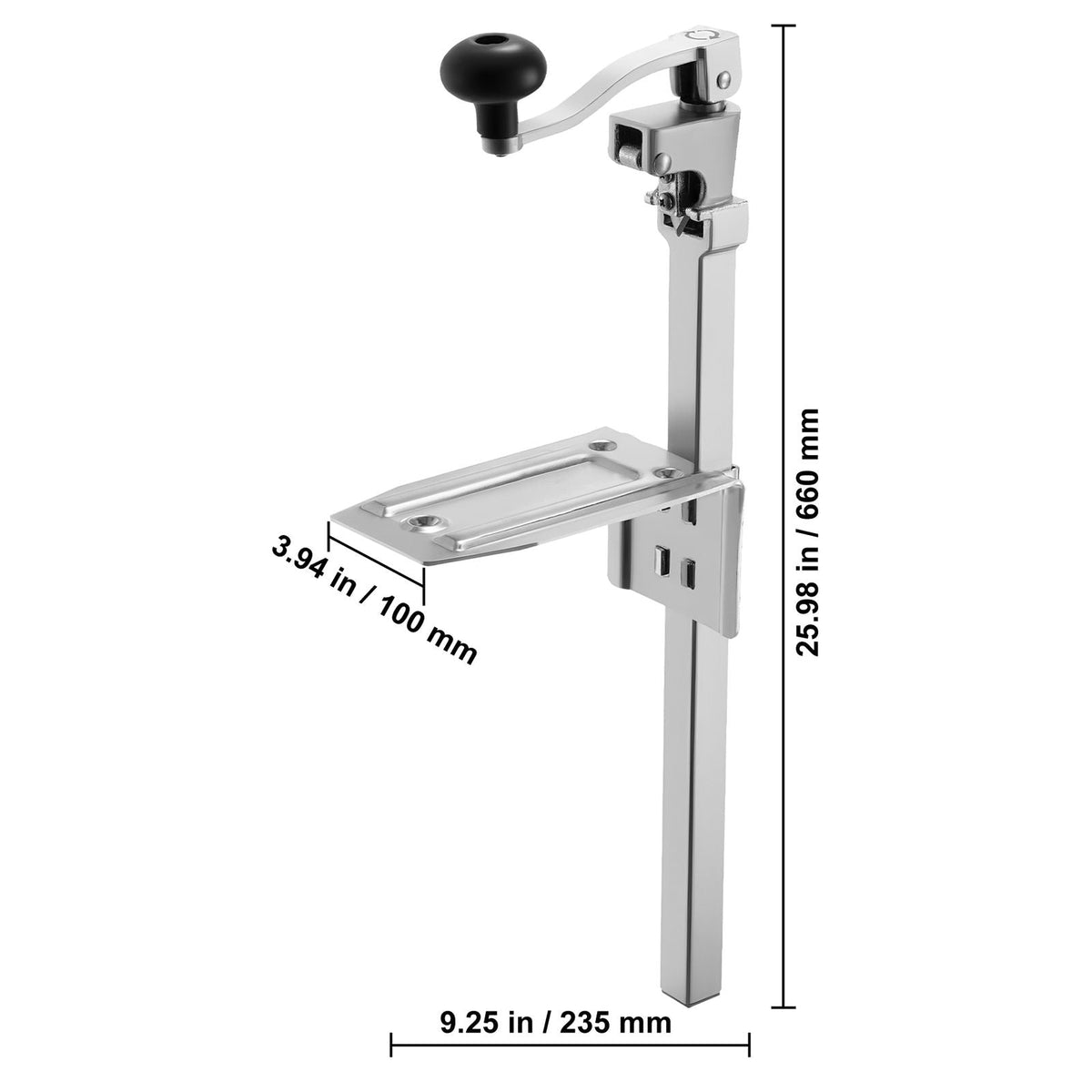 Commercial Can Opener, Heavy-Duty Manual Tabletop Cans Opener for Cans Up to 11.8 in Height, Height-Adjustable Professional Can Openers with Stainless Steel Blade, for Restaurant & Food Store