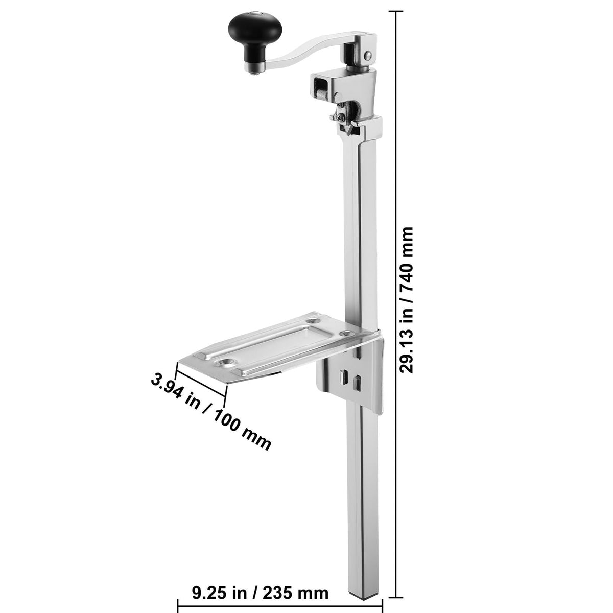 Commercial Can Opener, Heavy-Duty Manual Tabletop Cans Opener for Cans Up to 15.75 in Height, Height-Adjustable Professional Can Openers Fixed with Screws, for Restaurant, Hotel, and Food Store