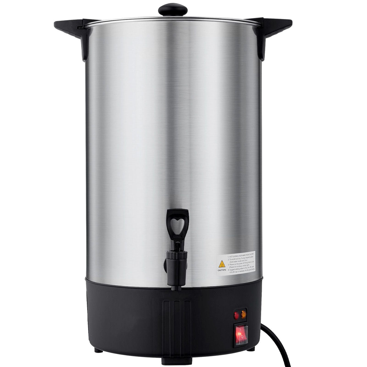 Commercial Coffee Urn, 100 Cup 15 L Hot Beverage Dispenser with Dripless Faucet, Quick-Brewing Stainless Steel Large Commercial Coffee Maker, for Catering, Business, Party, Church & Restaurant