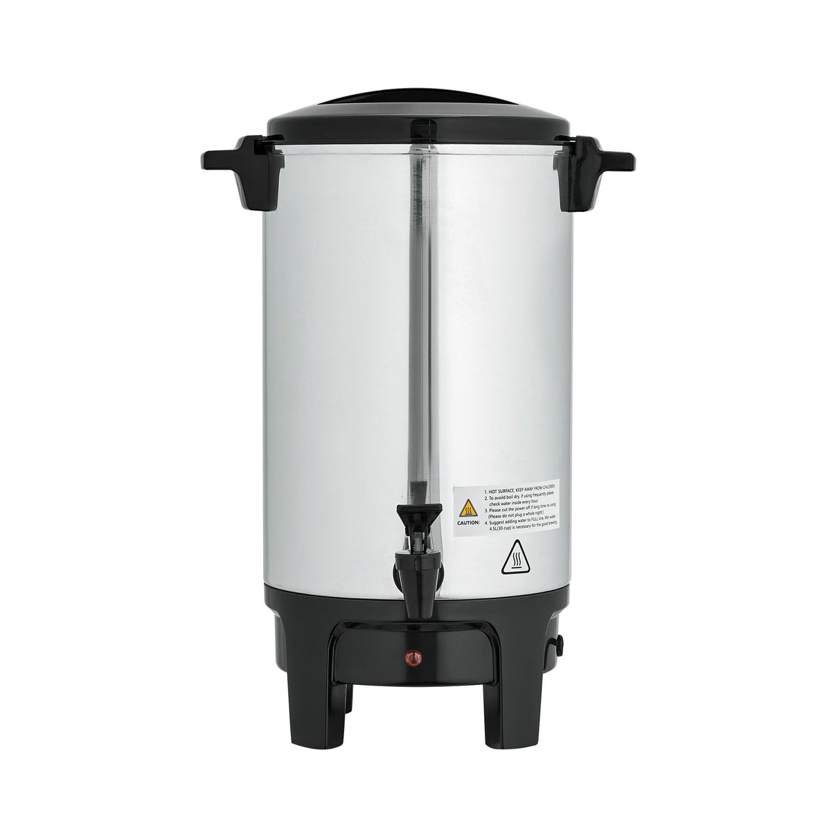 Commercial Coffee Urn, 30 Cup 4.5 L Hot Beverage Dispenser with Dripless Faucet, Quick-Brewing Commercial Coffee Maker, Automatic Temperature Control, for Catering, Party, Church & Restaurant