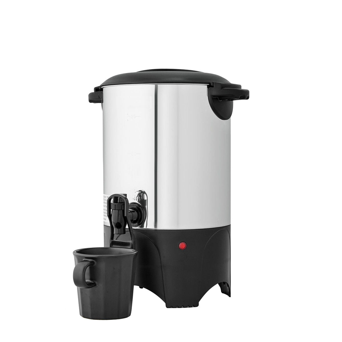 Commercial Coffee Urn, 30 Cup 4.5 L Hot Beverage Dispenser with Dripless Faucet, Quick-Brewing Commercial Coffee Maker with Stainless Steel Liner, for Catering, Business, Church & Restaurant
