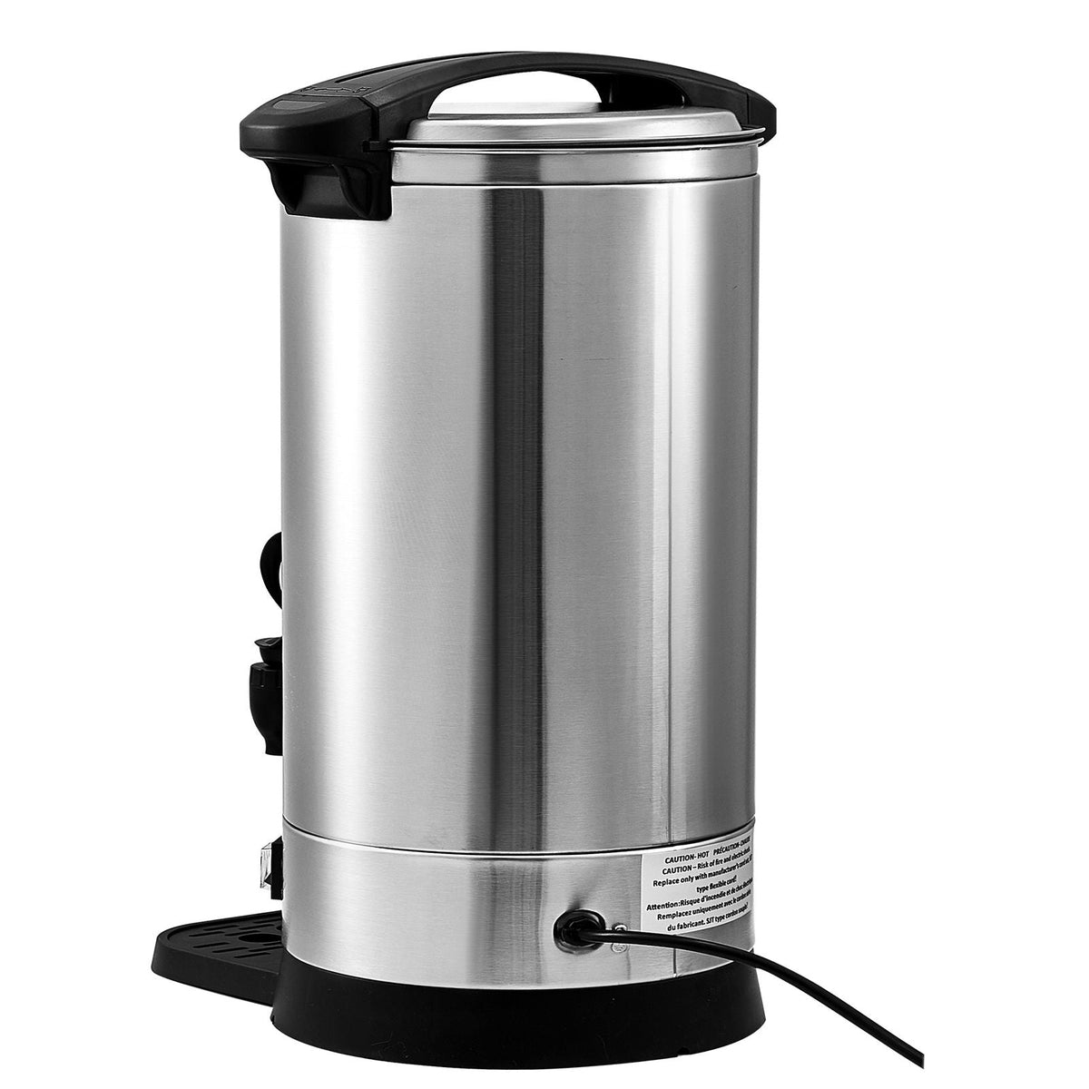 Commercial Coffee Urn, 65 Cups Stainless Steel Large Coffee Dispenser, 1500W 110V Electric Coffee Maker Urn For Quick Brewing, Hot Water Urn with Detachable Power Cord for Easy Cleaning, Silver