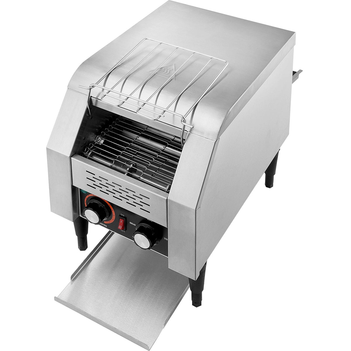 Commercial Conveyor Toaster, 150 Slices/Hour Conveyor Belt Toaster, Heavy Duty Stainless Steel Commercial Toaster Oven, Electric Restaurant Commercial Toaster for Toast Bun, Bagel, Bread
