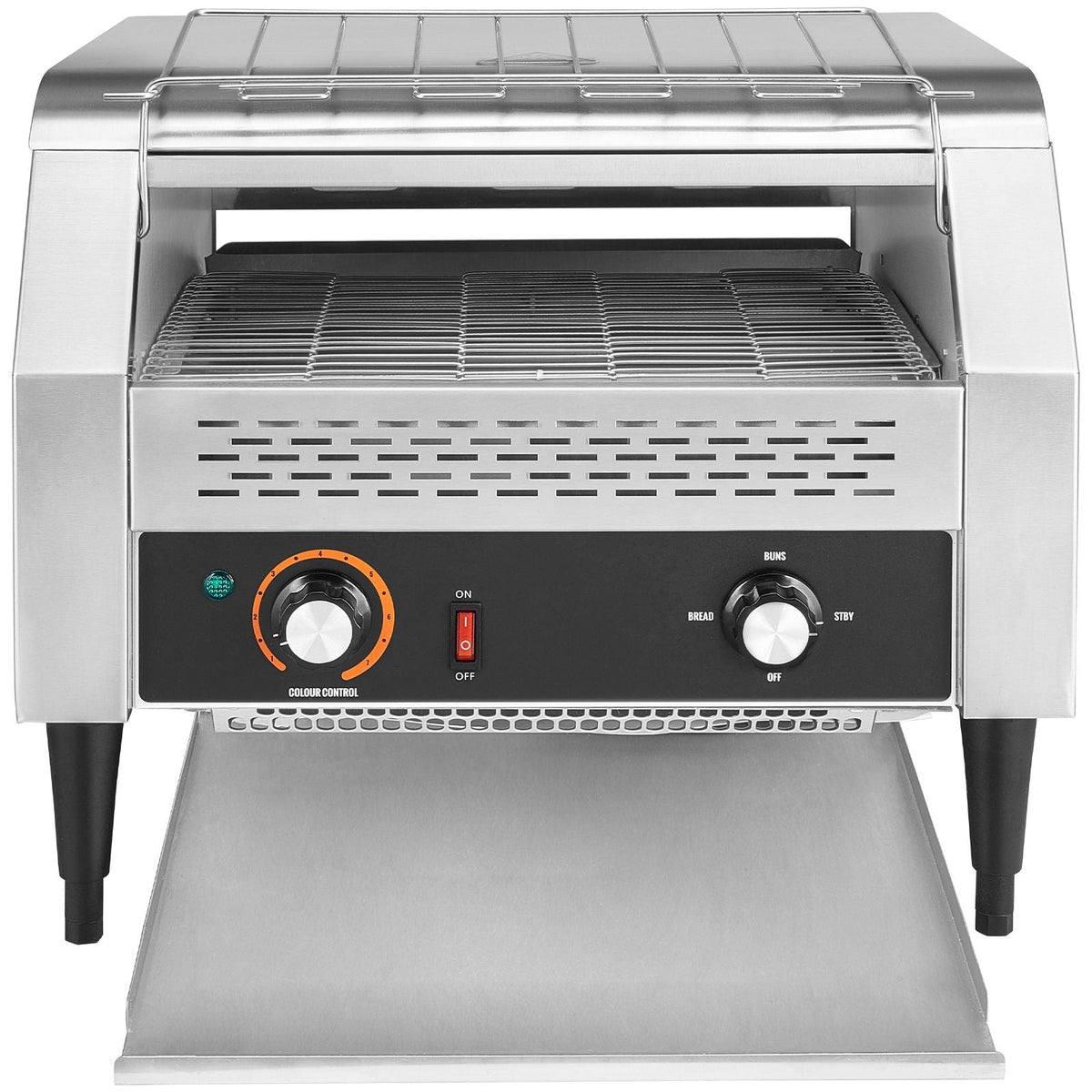 Commercial Conveyor Toaster, 450 Slices/Hour Conveyor Belt Toaster, Heavy Duty Stainless Steel Commercial Toaster Oven, Electric Restaurant Commercial Toaster for Toast Bun, Bagel, Bread
