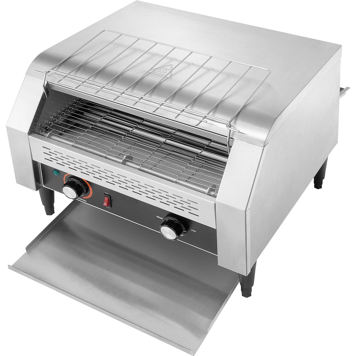 Commercial Conveyor Toaster, 450 Slices/Hour Conveyor Belt Toaster, Heavy Duty Stainless Steel Commercial Toaster Oven, Electric Restaurant Commercial Toaster for Toast Bun, Bagel, Bread