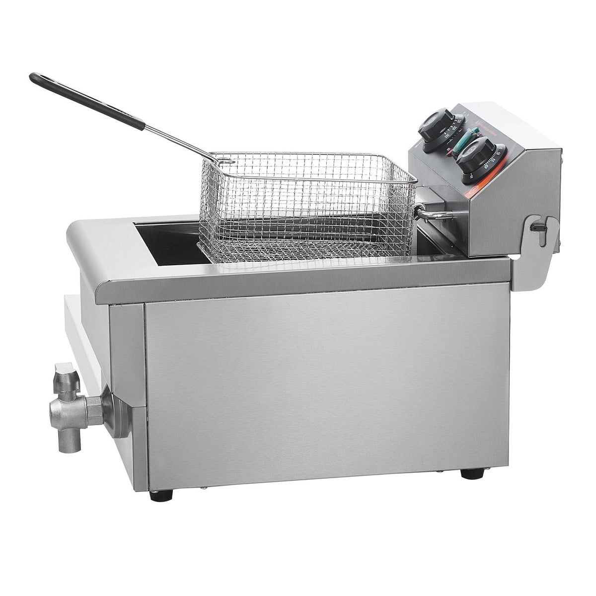 Commercial Deep Fryer, 1500W Electric Countertop Fryer with Basket, 11.6Qt / 11L Stainless Steel Single Oil Fryer with Time & Temp Control, Overheat Protection, for Kitchen Restaurant Use