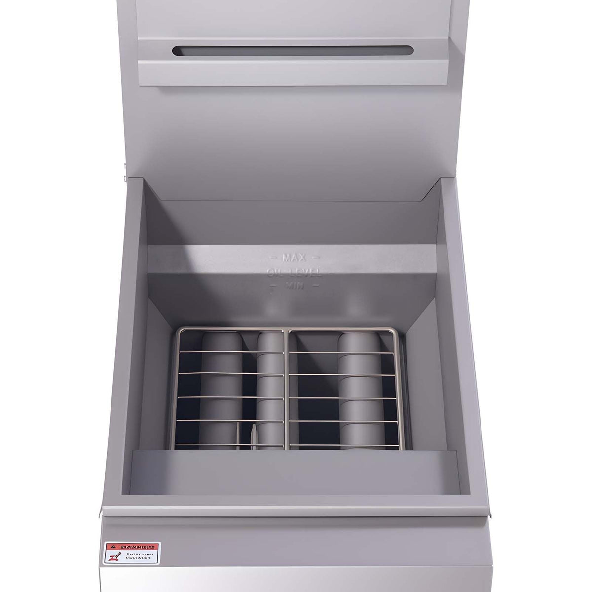 Commercial Deep Fryer, 3-Burner Fryer for Restaurants, Stainless Steel Floor Standing Deep Fryers with Dual Baskets and Adjustable Temperature, Propane Powered, 40 lbs Capacity, 90,000 BTU