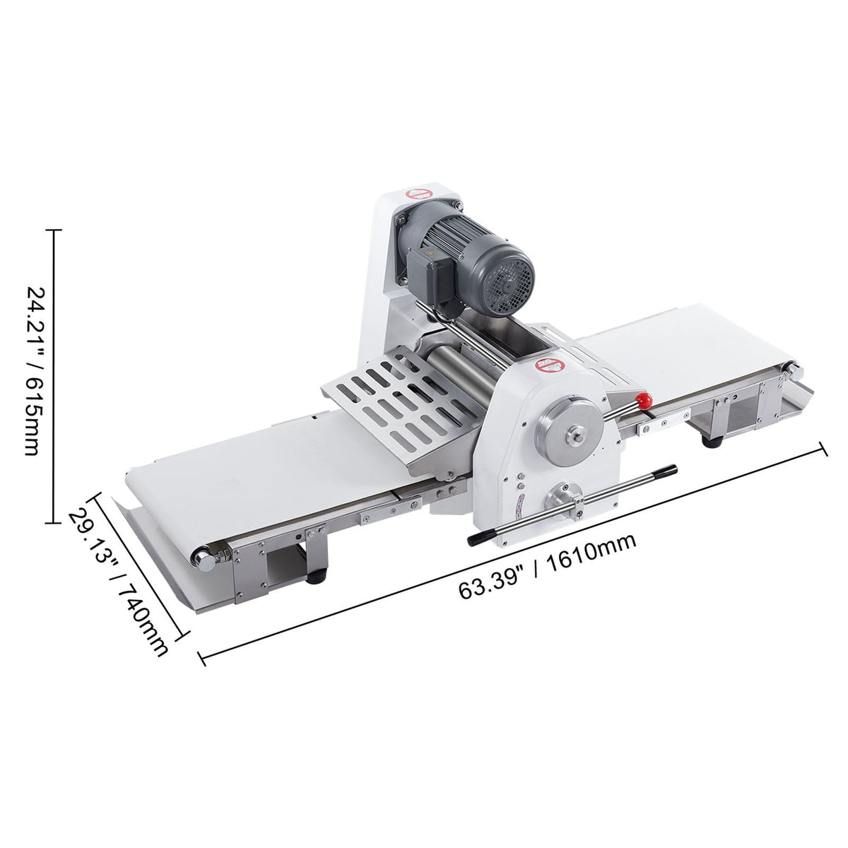 Commercial Dough Sheeter Machine, 15.7-Inch Reversible Puff Pastry Sheeter and Fondant Roller, Electric Dough Roller 0-1.4" Adjustable Thickness, Folding Dough Sheeter for Bakeries, Pastries