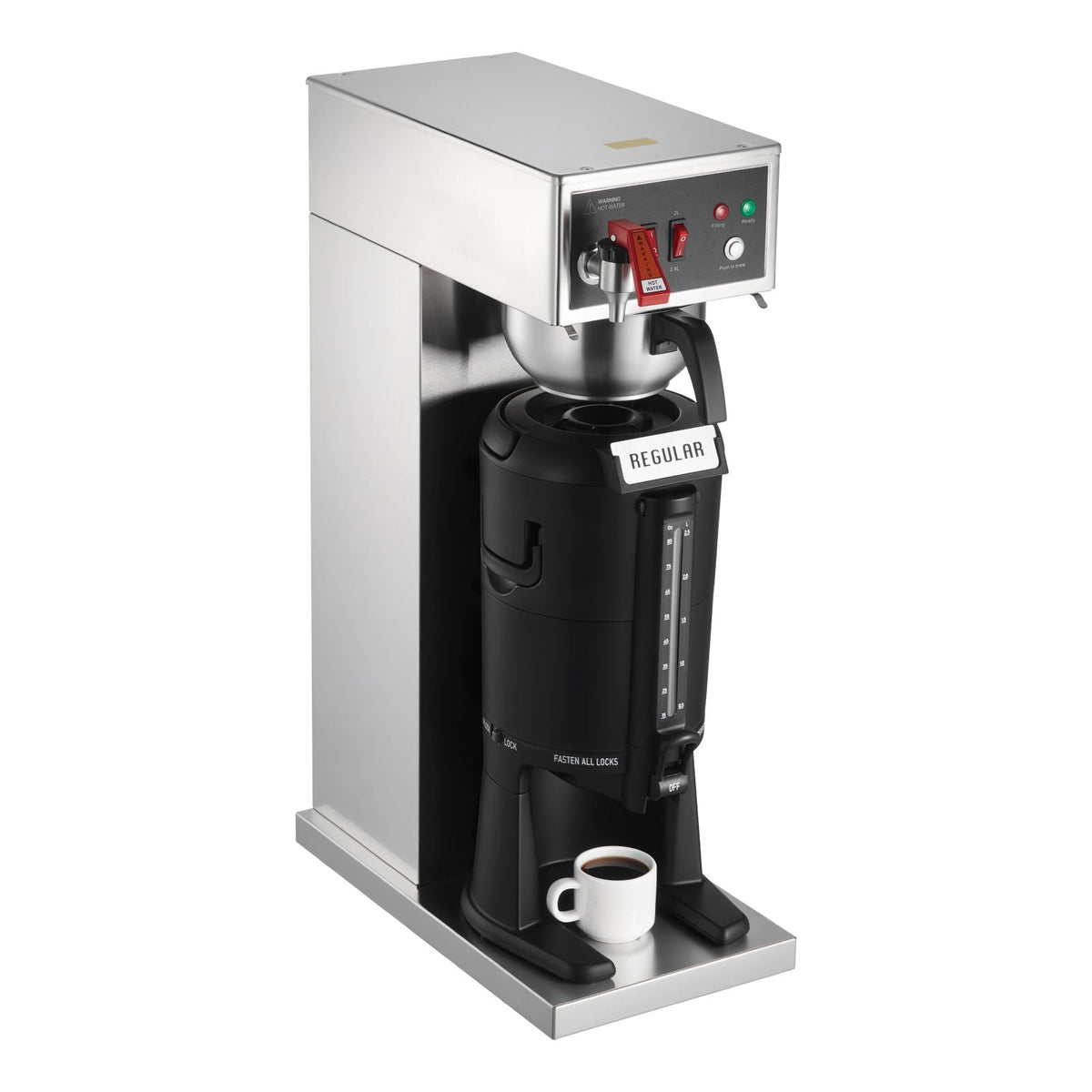 Commercial Drip Coffee Maker, 16-17 Cups Machine with 2.5 L Thermal Carafe, Keep Warm for 4 Hours, Stainless Steel Brewer with Auto Water Filling, for Restaurant, Office, Coffee Shop & Home