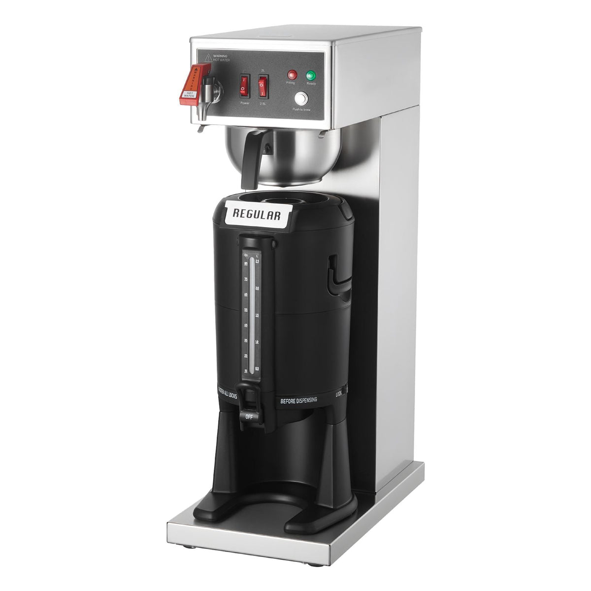 Commercial Drip Coffee Maker, 16-17 Cups Machine with 2.5 L Thermal Carafe, Keep Warm for 4 Hours, Stainless Steel Brewer with Auto Water Filling, for Restaurant, Office, Coffee Shop & Home