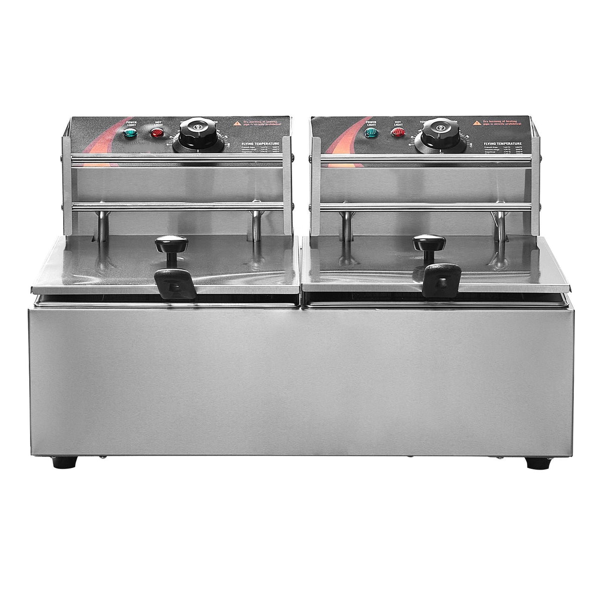 Commercial Electric Deep Fryer Countertop Deep Fryer Dual Detachable Tanks