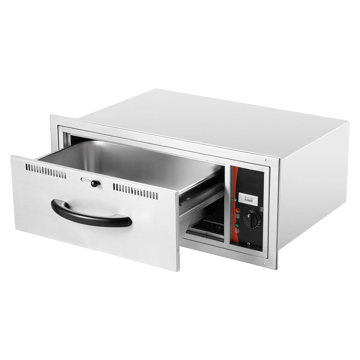 Commercial Electric Drawer Warmer, Single-Drawer Stainless Steel Food Warmer, Built-in Installation Warming Drawer Cabinet, 85 Fahrenheit -185 Fahrenheit Wide Temperature Range