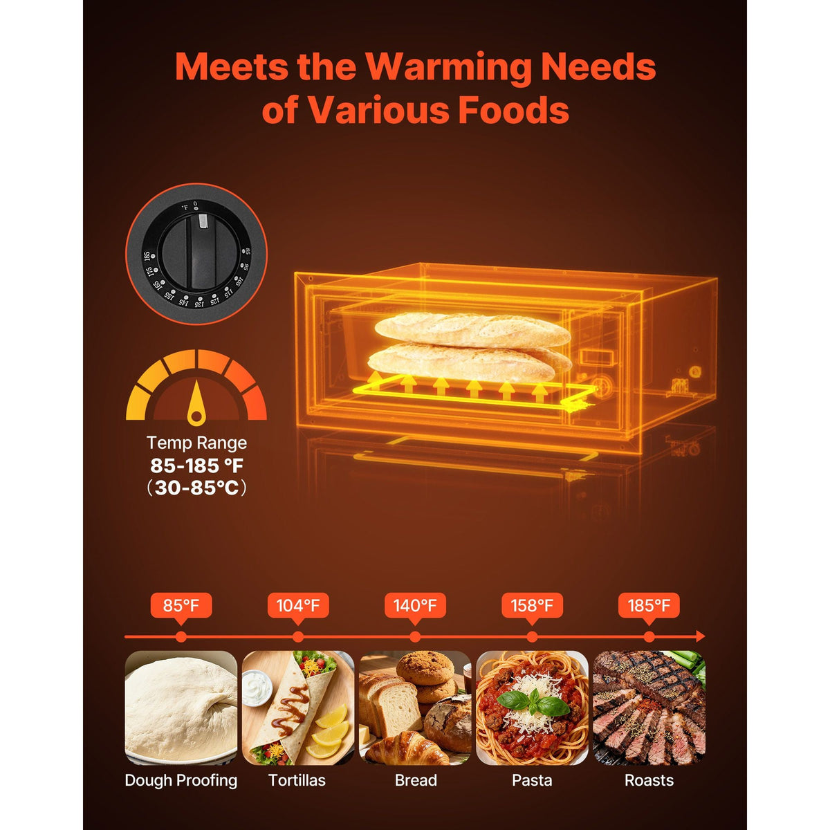 Commercial Electric Drawer Warmer, Single-Drawer Stainless Steel Food Warmer, Built-in Installation Warming Drawer Cabinet, 85 Fahrenheit -185 Fahrenheit Wide Temperature Range