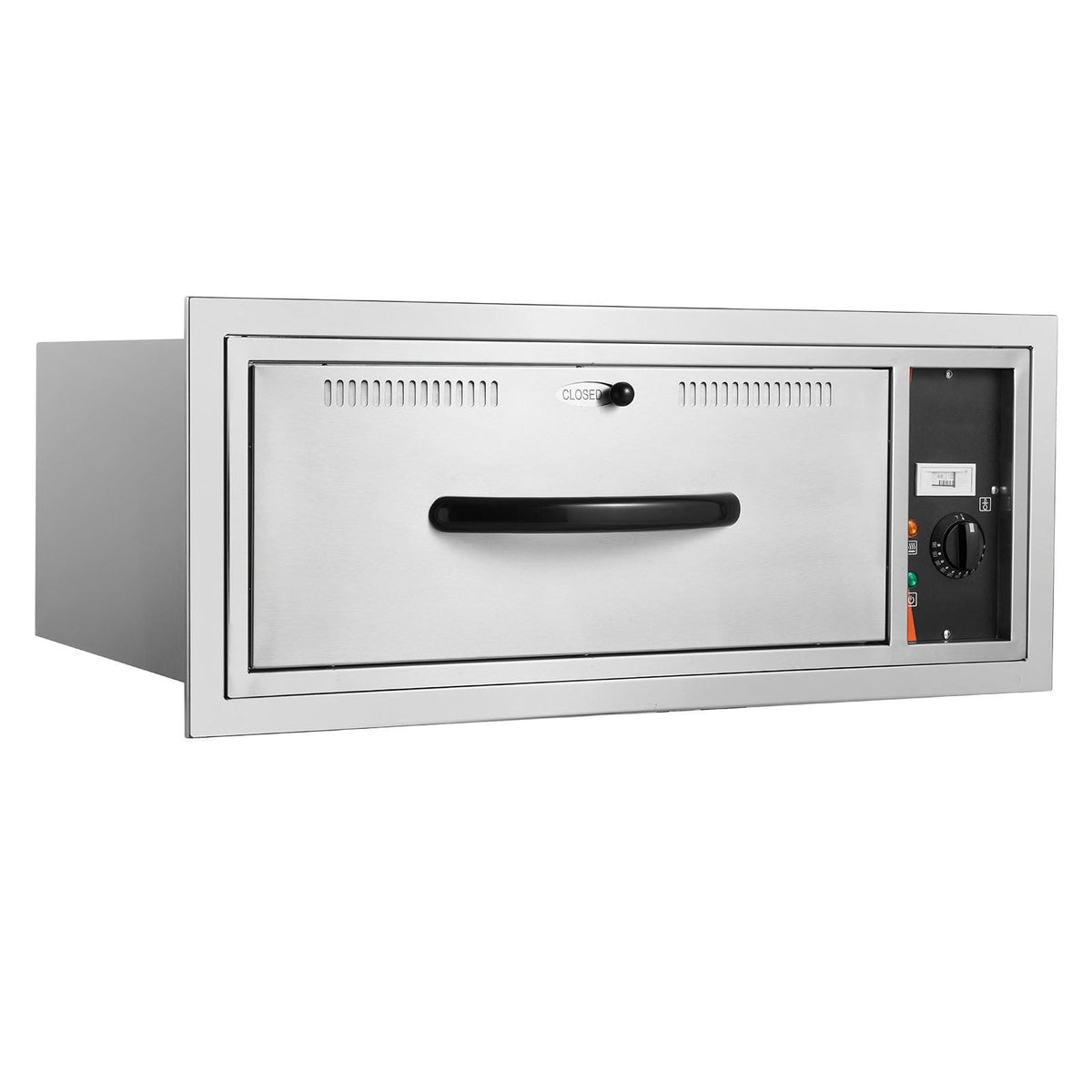 Commercial Electric Drawer Warmer, Single-Drawer Stainless Steel Food Warmer, Built-in Installation Warming Drawer Cabinet, 85 Fahrenheit -185 Fahrenheit Wide Temperature Range