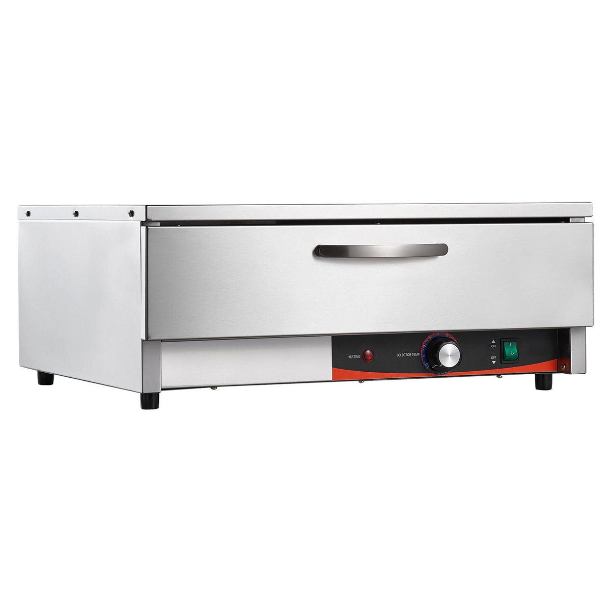 Commercial Electric Drawer Warmer, Single-Drawer Stainless Steel Food Warmer, Freestanding Compact Warming Drawer Cabinet, 85 Fahrenheit -185 Fahrenheit Wide Temperature Range