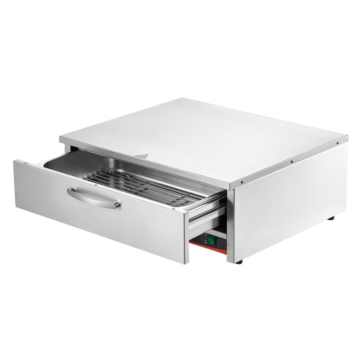 Commercial Electric Drawer Warmer, Single-Drawer Stainless Steel Food Warmer, Freestanding Compact Warming Drawer Cabinet, 85 Fahrenheit -185 Fahrenheit Wide Temperature Range
