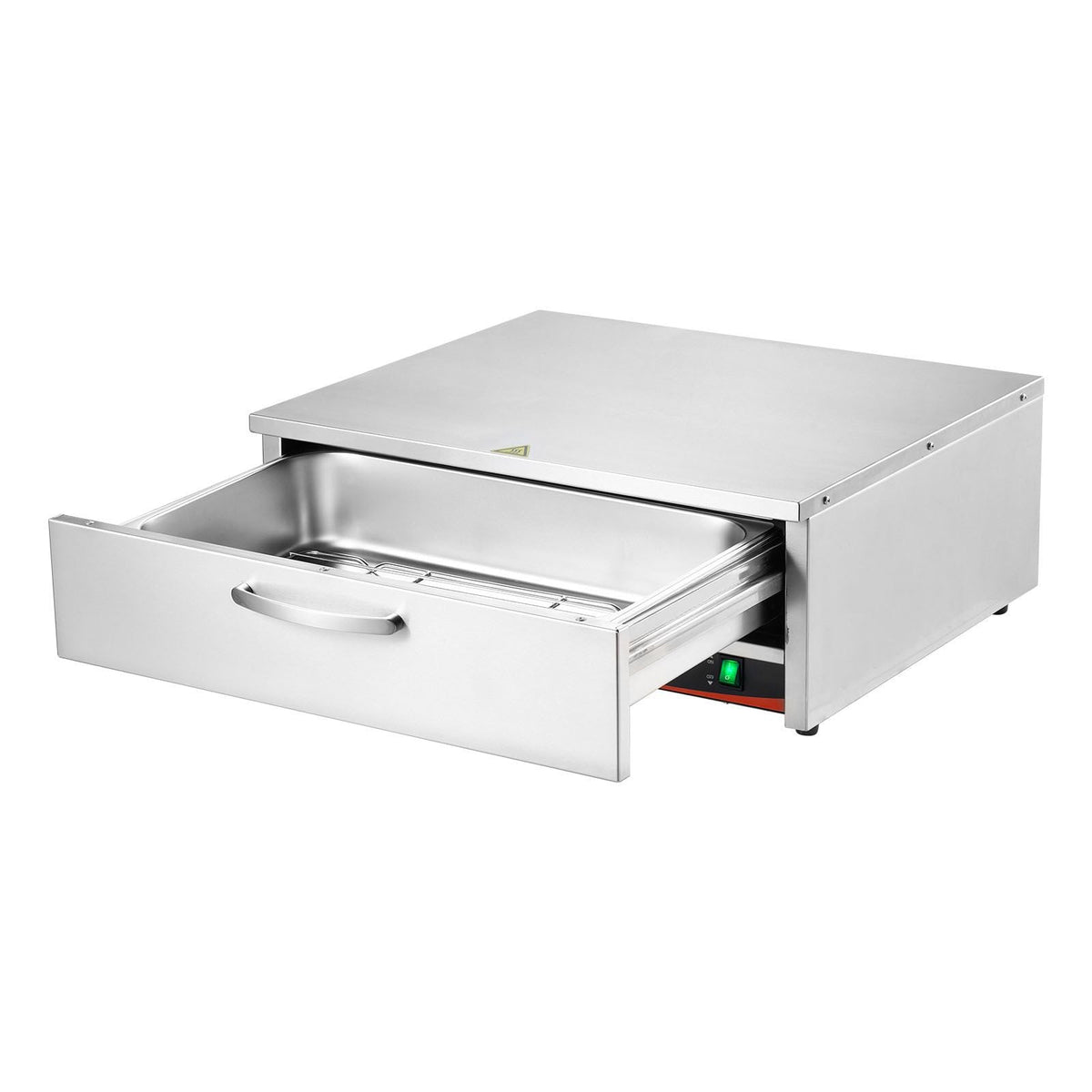 Commercial Electric Drawer Warmer, Single-Drawer Stainless Steel Food Warmer, Freestanding Compact Warming Drawer Cabinet, 85 Fahrenheit -185 Fahrenheit Wide Temperature Range