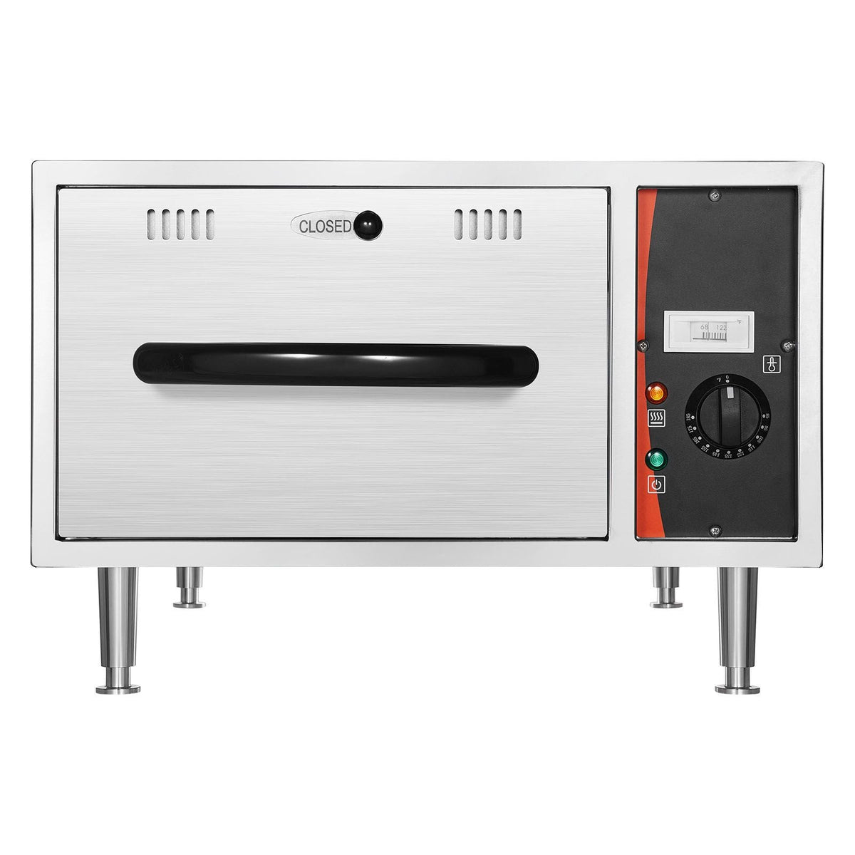Commercial Electric Drawer Warmer, Single-Drawer Stainless Steel Food Warmer, Freestanding Slim Warming Drawer Cabinet, 85 Fahrenheit -185 Fahrenheit Wide Temperature Range, for Restaurant
