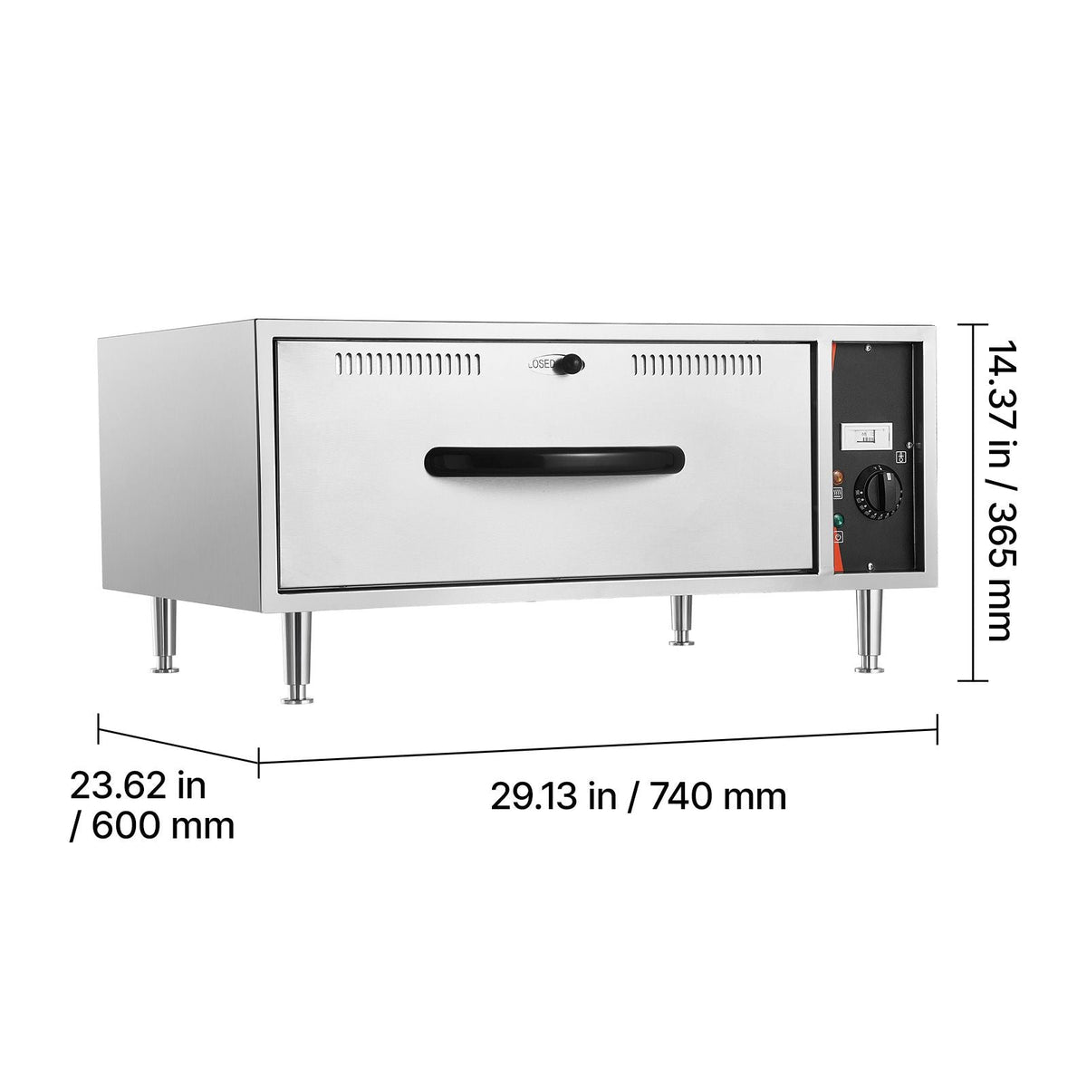 Commercial Electric Drawer Warmer, Single-Drawer Stainless Steel Food Warmer, Freestanding Standard Warming Drawer Cabinet, 85 Fahrenheit –185 Fahrenheit Wide Temperature Range