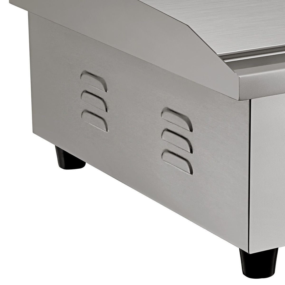 Commercial Electric Griddle, 21 x 11.8 inch, 1750W, 122-570 Fahrenheit Adjustable Temp Control, Stainless Steel Countertop Flat Top Grill with 2 Spatulas, 2 Brushes and 4 Foot Pads
