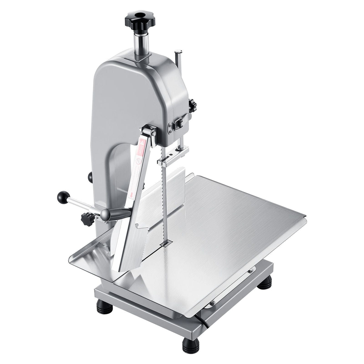Commercial Electric Meat Bandsaw, 1500W Bone Sawing Machine with 12.4" x 18.1" Workbench, 0-4.3" Cutting Thickness, 7 Extra Replacement Blades, for Cutting Bone, Frozen Meat, Pork, Beef & Ribs