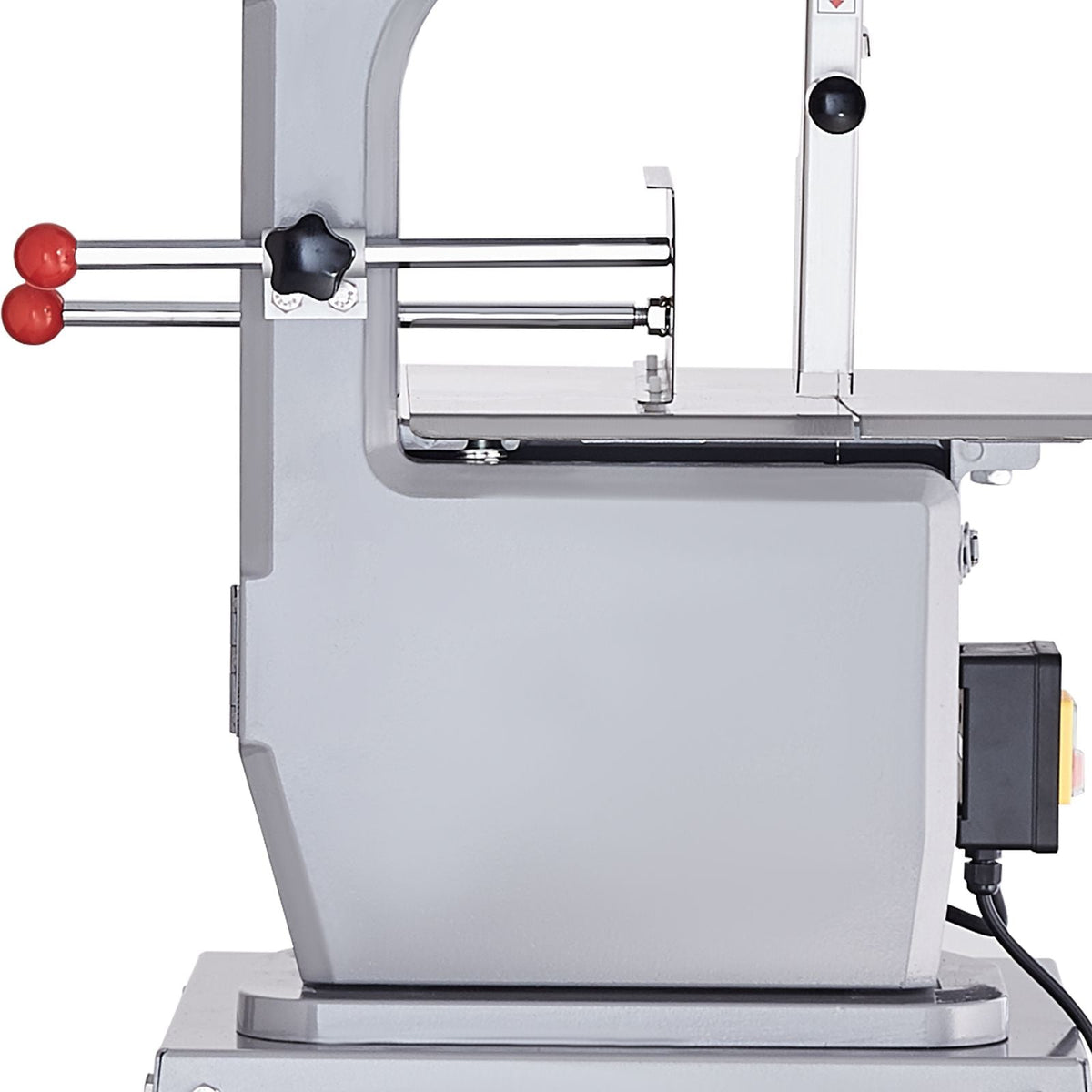Commercial Electric Meat Bandsaw, 1500W Stainless Steel Vertical Bone Sawing Machine, Workbeach 19.3" x 15", 0.16-7.9 Inch Cutting Thickness, Frozen Meat Cutter with 6 Blades for Rib Pork Beef
