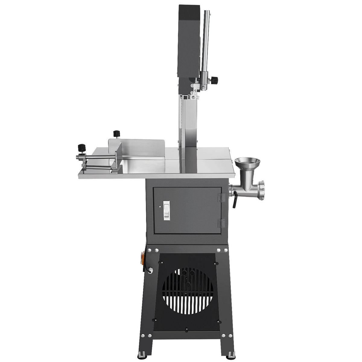 Commercial Electric Meat Bandsaw, 550W Stainless Steel Vertical Bone Sawing Machine, 19.1"x15" Workbench, 7.09 Inch Cutting Thickness, Frozen Meat Cutter with Blade for Rib Pork Beef