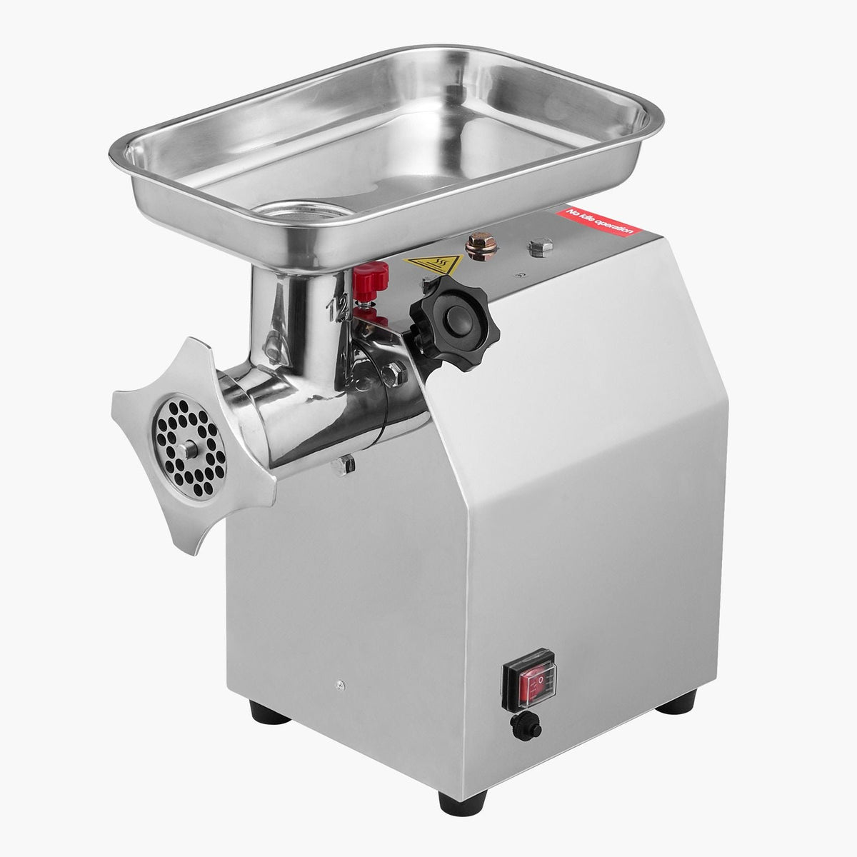 Commercial Electric Meat Grinder, 7 lbs/min Capacity, #12 Industrial Meat Mincer with 2 Stainless Steel Blades, 2 Grinding Plates, 850W Heavy-Duty Sausage Maker Stuffer, for Kitchen, Restaurant