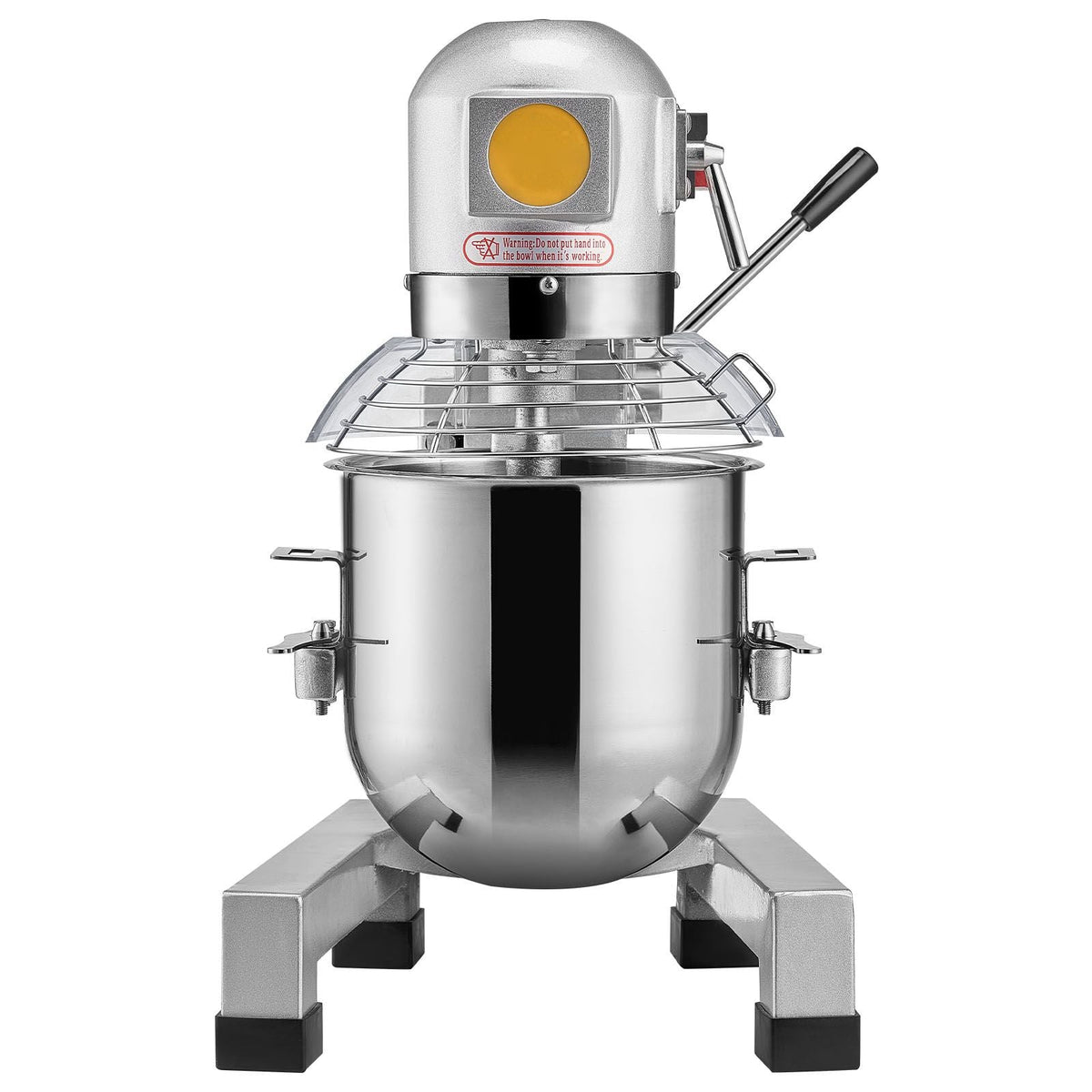 Commercial Food Mixer, 14L Commercial Stand Mixer with 3 Adjustable Speeds, 550W Dough Mixer with Stainless Steel Bowl and 3 Mixing Attachments, Ideal for Restaurant, Bakery, Pastry shop, Cafe