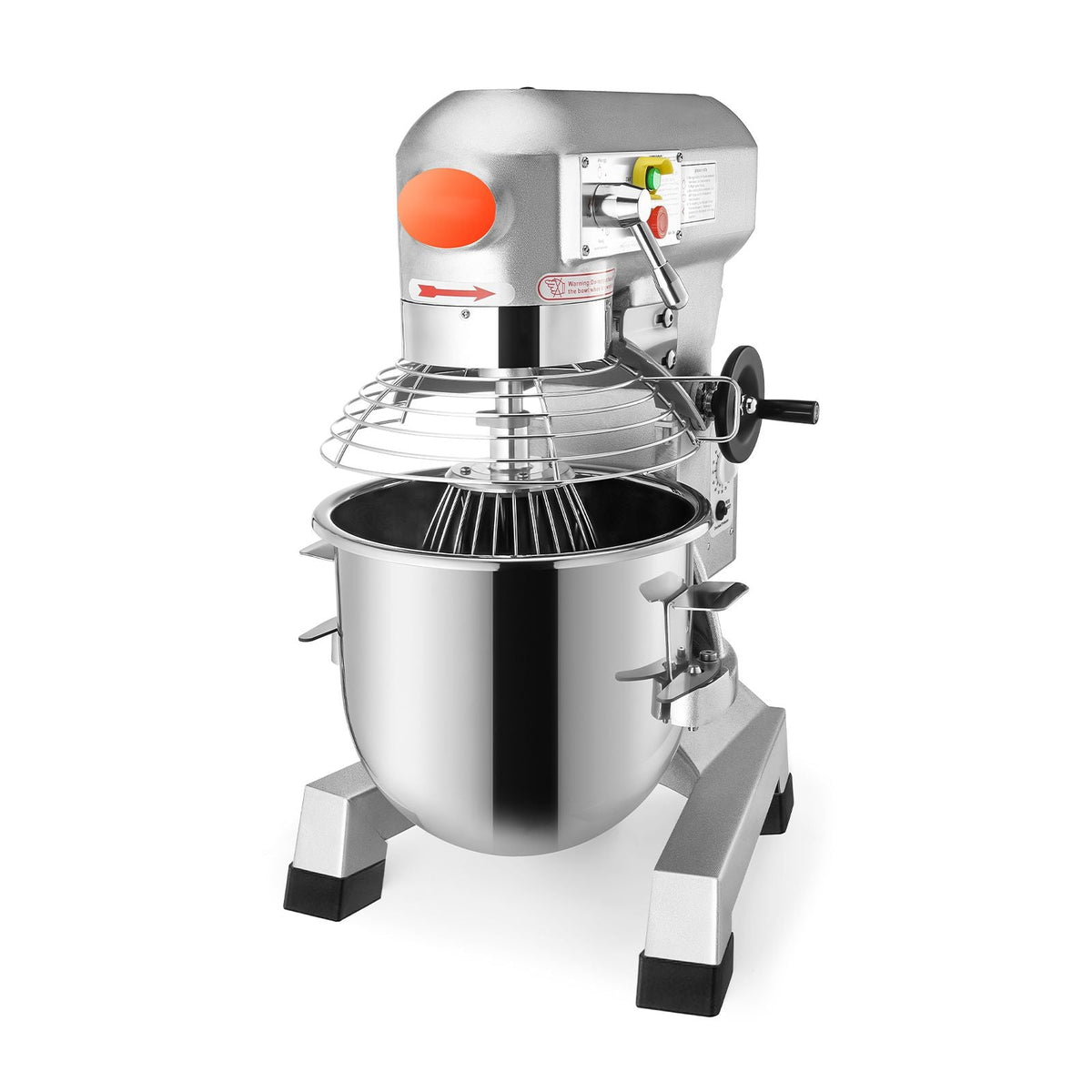 Commercial Food Mixer 15Qt 600W 3 Speeds Adjustable 110/178/390 RPM Heavy Duty 110V with Stainless Steel Bowl Dough Hooks Whisk Beater Premium for Schools Bakeries Restaurants Pizzerias
