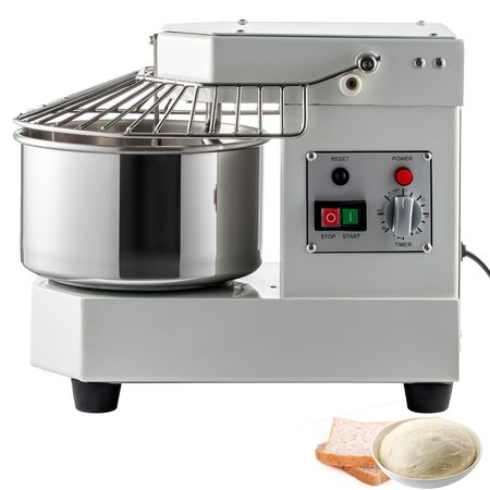 Commercial Food Mixer, 7.3Qt Capacity, 450W Dual Rotating Dough Kneading Machine with Food-grade Stainless Steel Bowl, Security Shield & Timer Included, Baking Equipment for Restaurant Pizzeria