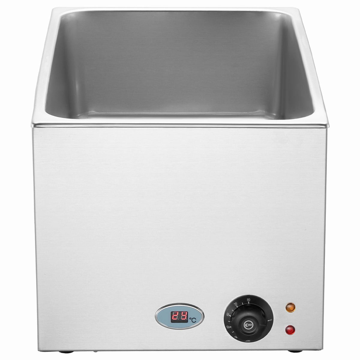 Commercial Food Warmer 19QT Bain Marie 1200W Electric Buffet Warmer Steam Table Food Warmer Countertop Stainless Steel Food Warmer Wet or Dry Use for Parties, Catering and Restaurant