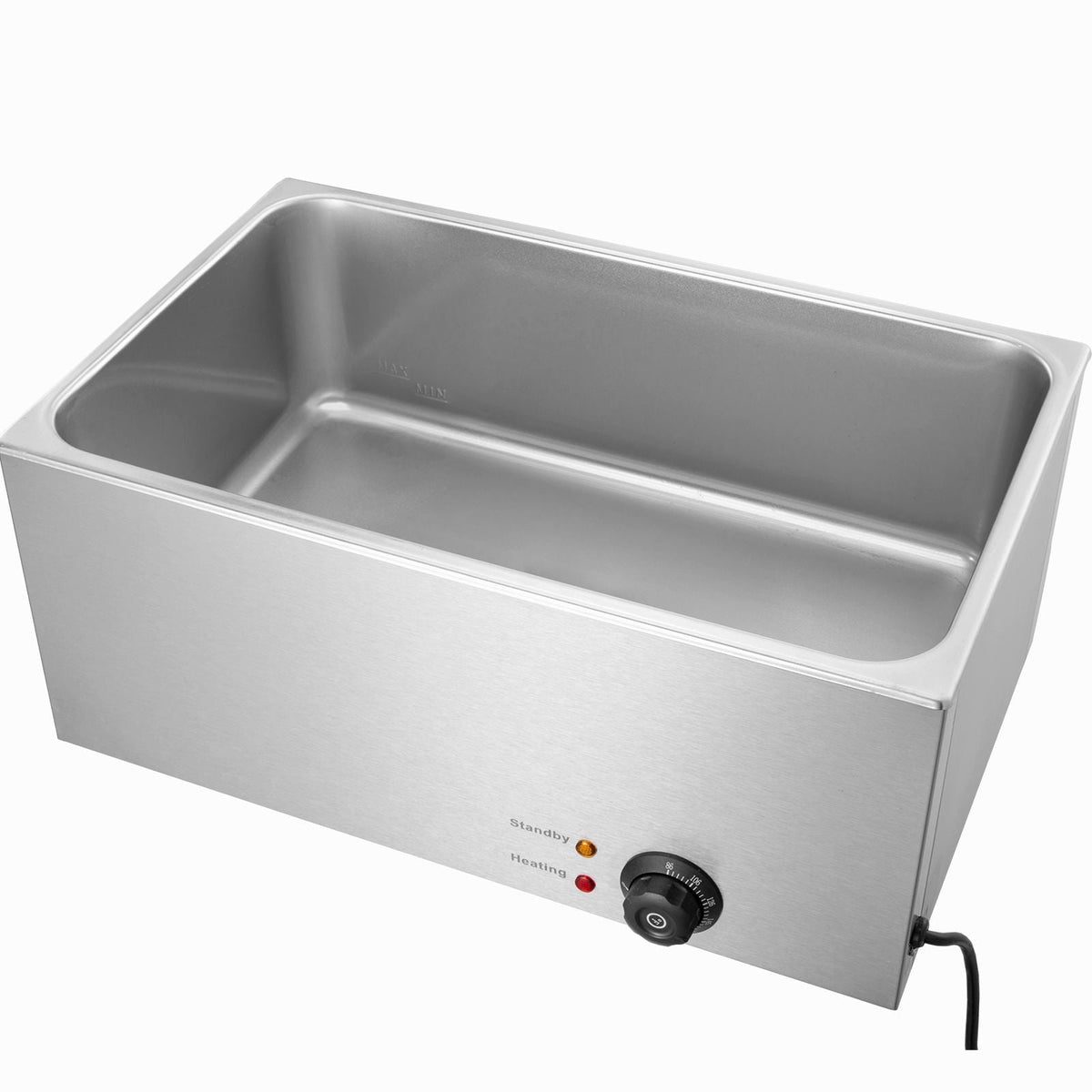 Commercial Food Warmer 19QT Bain Marie 1200W Electric Buffet Warmer Steam Table Food Warmer Countertop Stainless Steel Food Warmer Wet or Dry Use for Parties, Catering and Restaurant