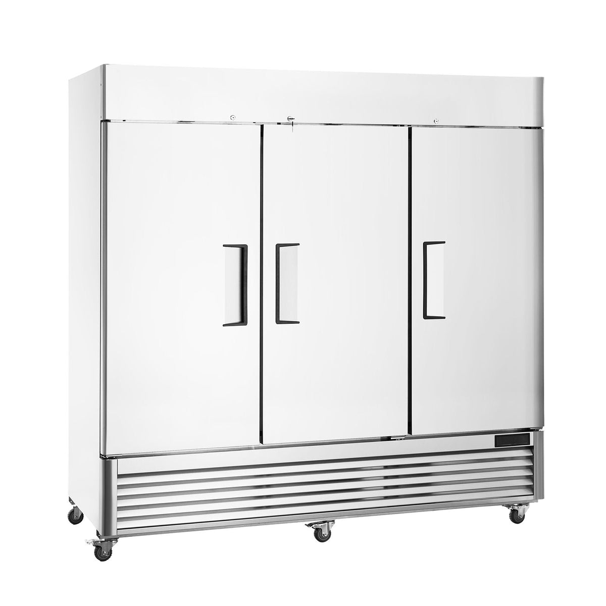 Commercial Freezer 60.42 Cu.ft, Reach In 82.5" W Upright Freezer 3 Doors, Auto-Defrost Stainless Steel Reach-in Freezer with 12 Adjustable Shelves, -13 to 5 F Temp Range, LED Lighting, 4 Wheels